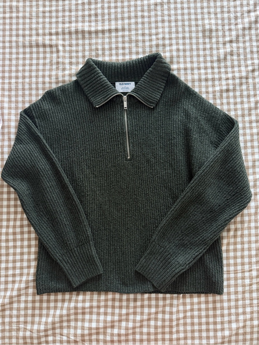 Old Navy Rib Knit Quarter Zip Sweater